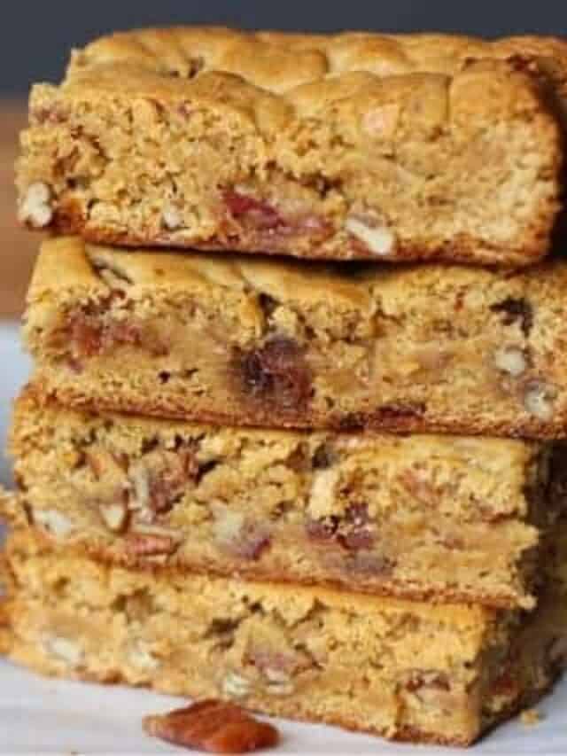 Candied Bacon Blondie Recipe
