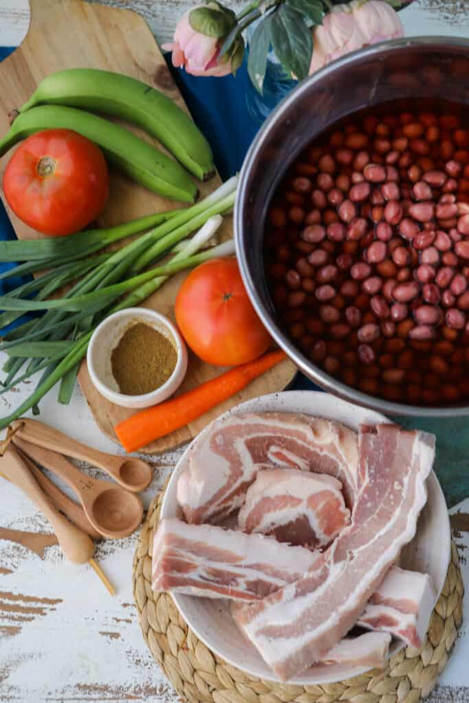 Ingredients needed for colombian red beans