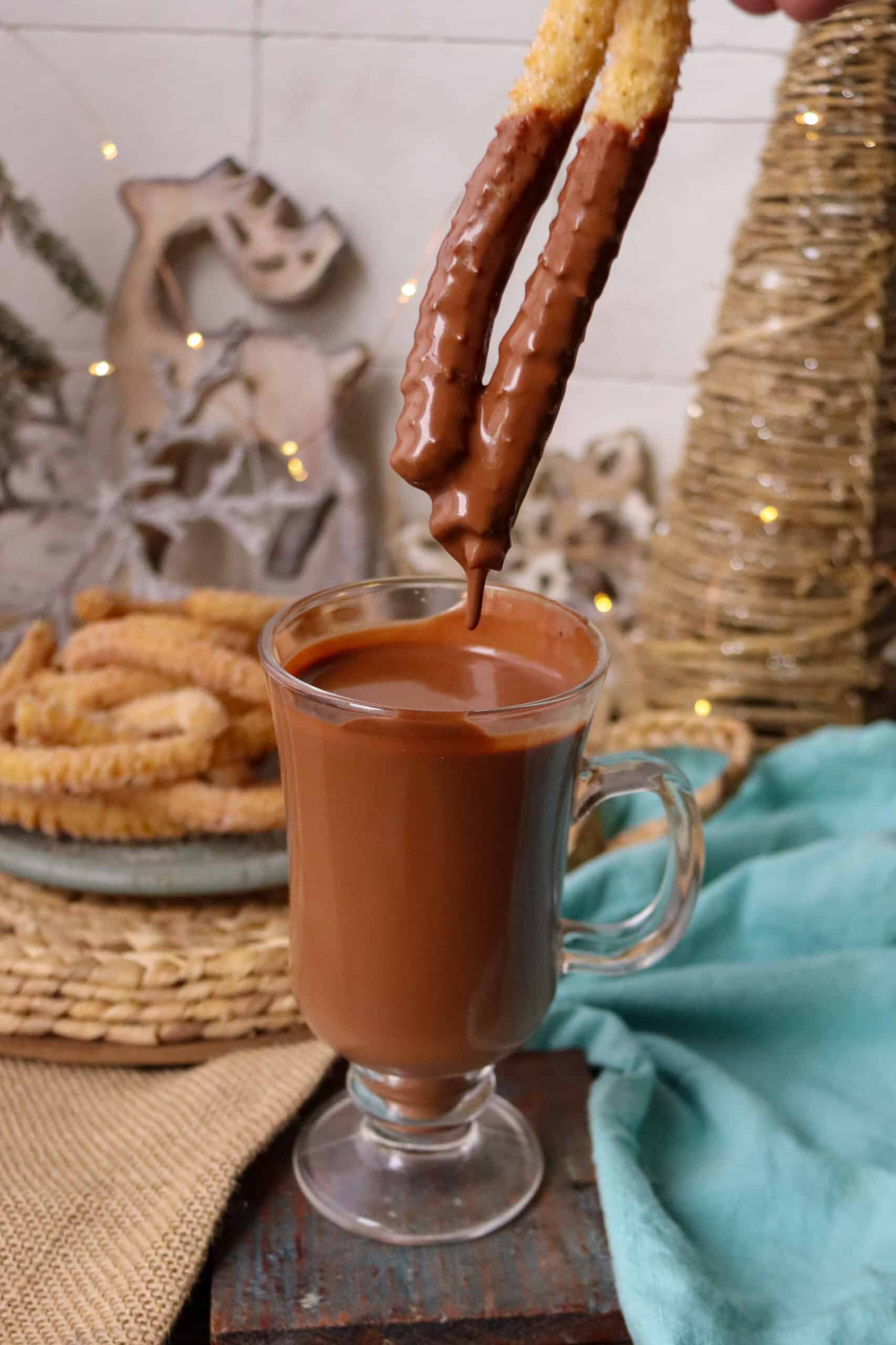 spanish hot chocolate with churros